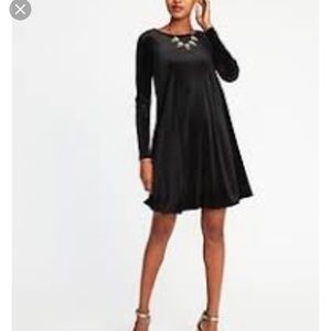 Black velvet dress